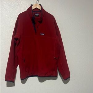 Patagonia Men's Red Fleece Jacket Size large red. The covershot is the red.
